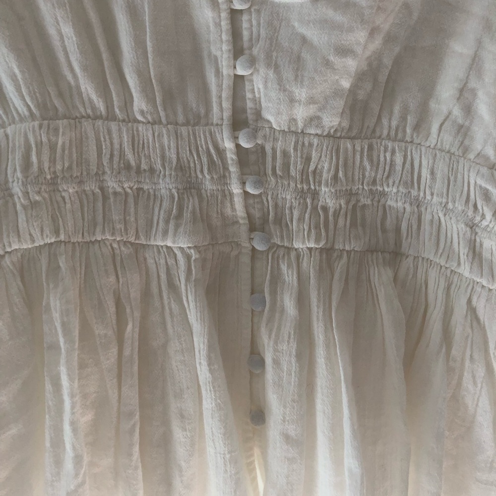 Faherty White Button-Down Blouse - Picture 5 of 16